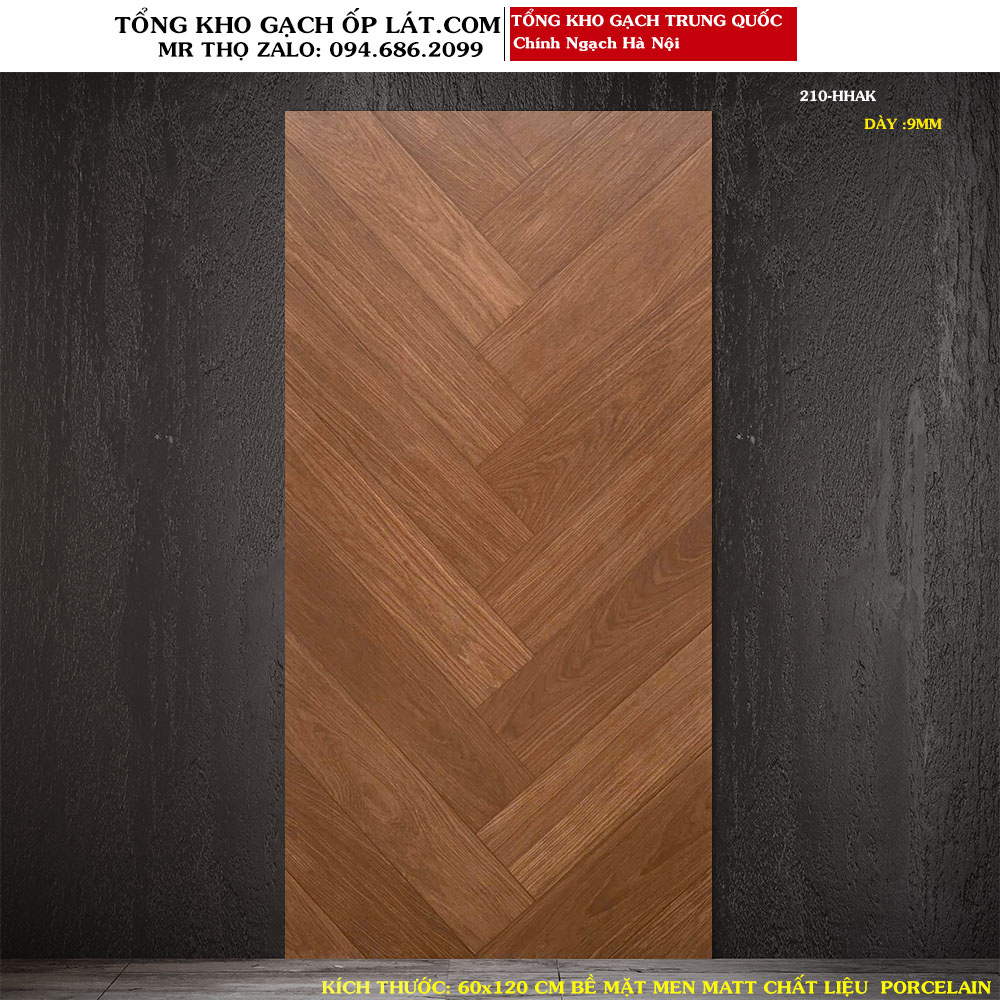 Gạch giả gỗ Xương cá Trung Quốc 60X120 CM 210